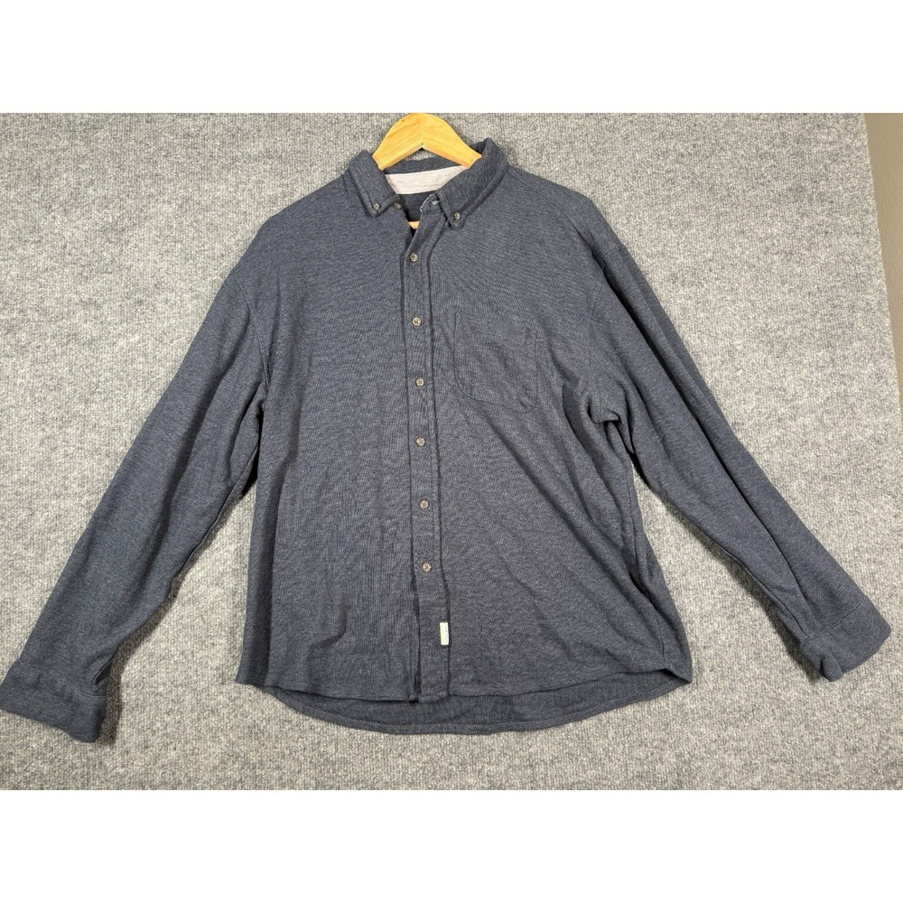 Laguna Shirt Mens XL Gray Knit Cotton Button Down Travel Casual Everyday Wear